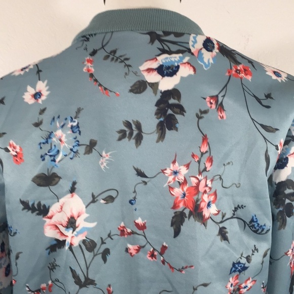 FLORAL PRINT ZIPPER CASUAL JACKET WOMEN’S medium - Picture 4 of 5